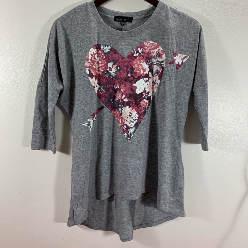 Weavers Grey Flower Design Top S